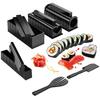 WIKHOSTAR 10 Pcs/collection Craft Sushi Making Kit Roll Sushi Maker Rice Roll Mold Kitchen Sushi Tools Japanese Sushi Cooking Tools Cooking Tools