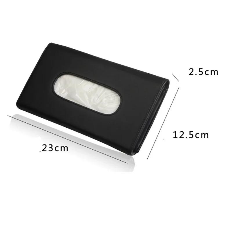 PU Leather Car Tissue Box Holder Visor Napkin Case Backseat Door Hanging Towel Paper Facial Tissues Organizer for Vehicle