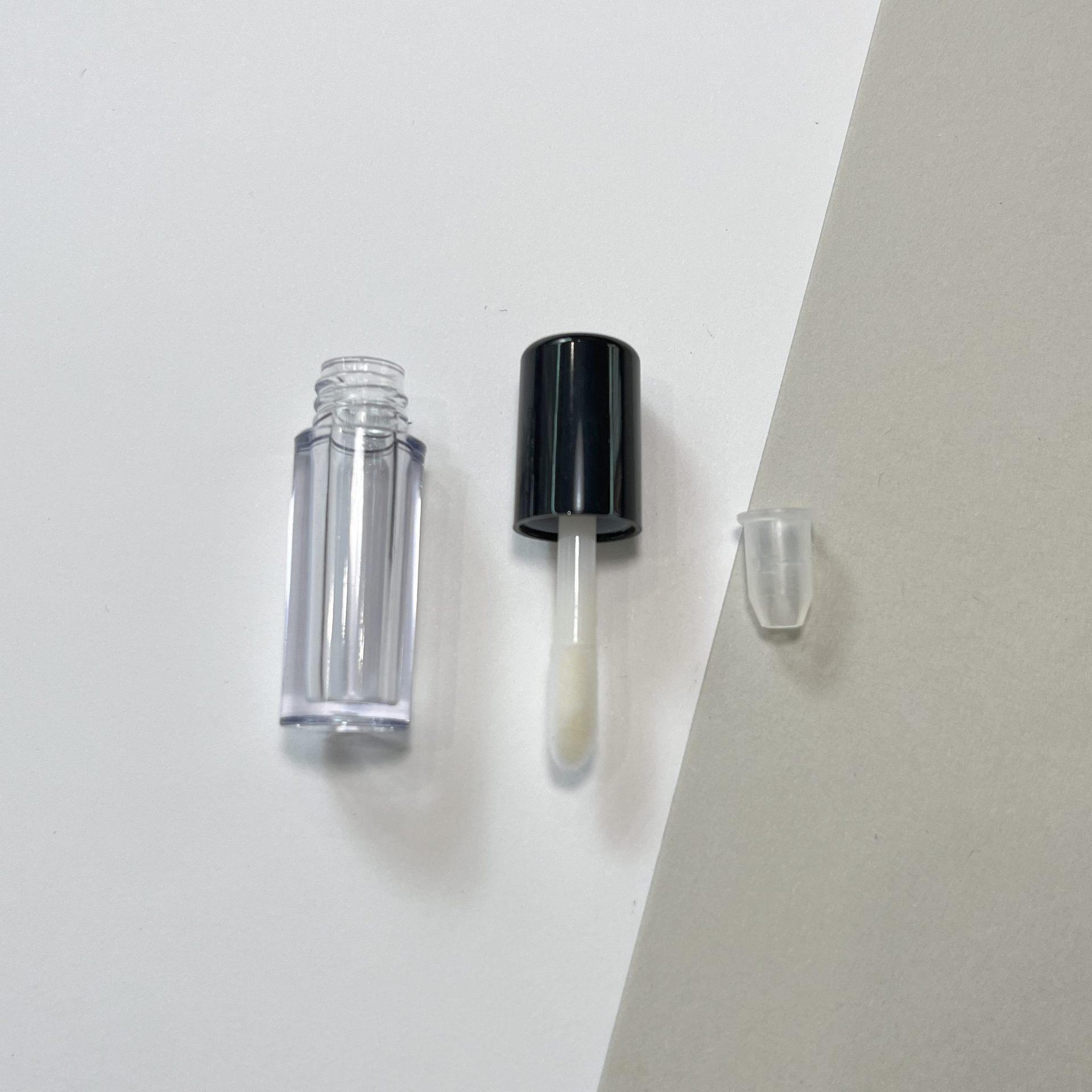 

0,5 мл Прозрачный тюбик блеска для губ с черной крышкой - Упаковка для косметики своими руками 0.5ml