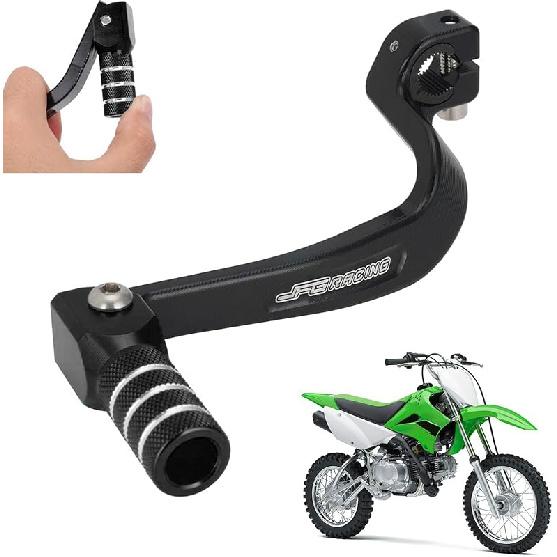 JFG RACING Motorcycle Gear Shifter Folding Shift Lever CNC For KLX 110 KLX110 KLX110L KLX110R 2010- Dirt Pit Bike Black