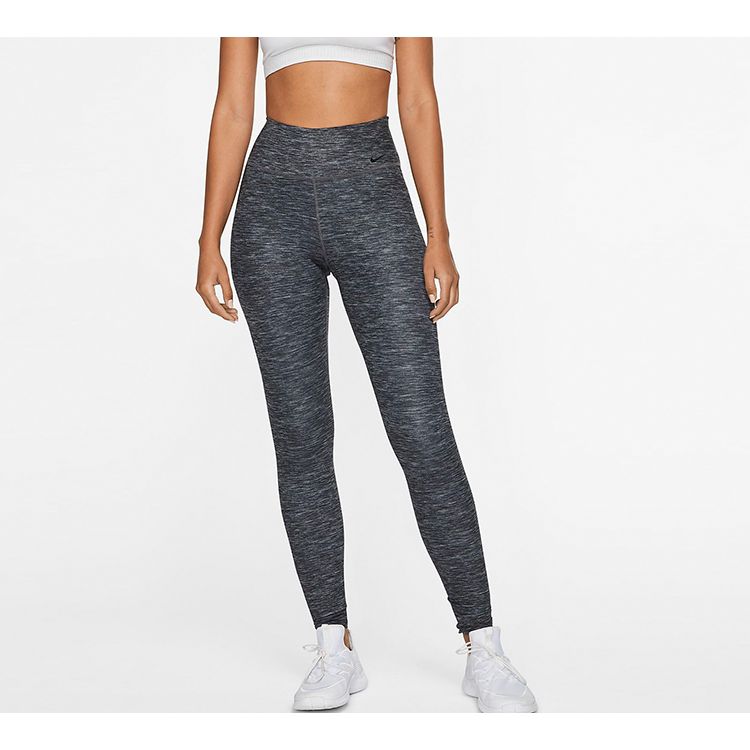 Nike Pantalones de Fitness One Luxe de Secado Rápido de Tiro Medio para Mujer Pantalones Negros Transparentes CD5916-010