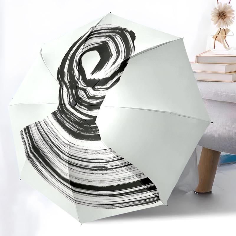 1pc Abstract Form Automatic Open/Close Umbrella Compact Folding Umbrella, All-Season Portable Umbrella for Women/Men F1124328