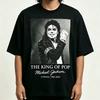 Short Sleeved Y2k Oversized T Shirt Retro Top Suitable for Fans 2026 Movie Michael Jackson MJ Black or White Men's T Shirt
