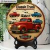 2D Flat 1pc Vintage Classic Truck Aluminum Decoration Plaque, Colorful Classic Truck Pattern Signs, Garage Decor, Workshop Decor and Farmhouse Decor