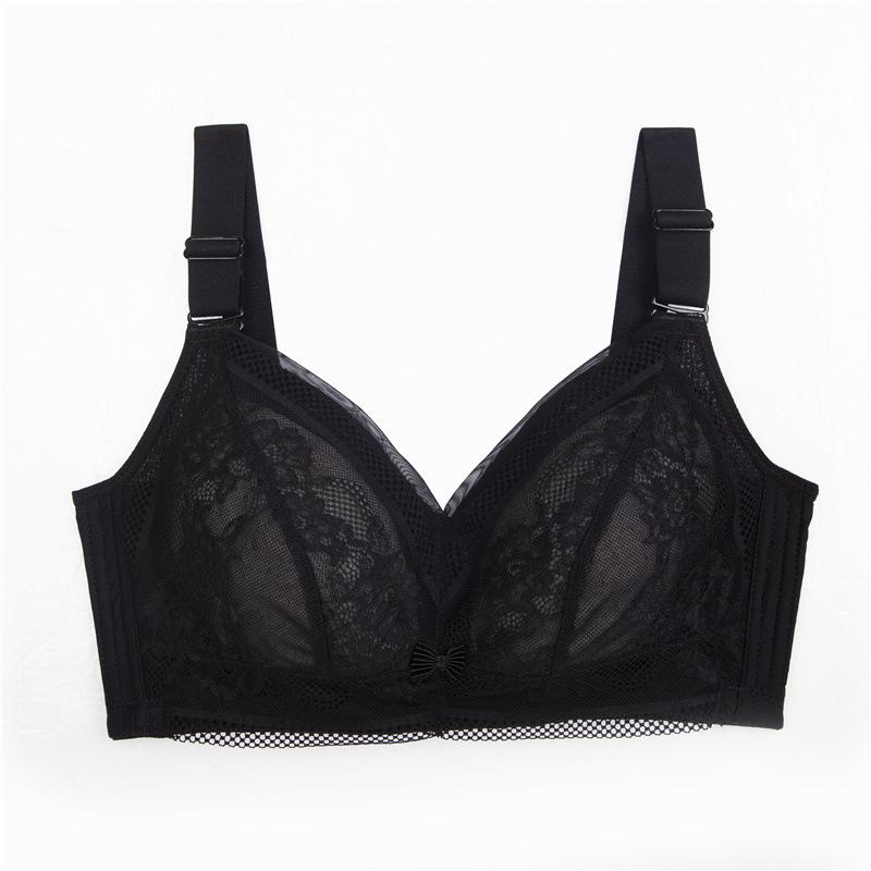 Women's Thin Bra Full Cup Underwear Plus Size Bra Without Steel Rim Push Up Bra