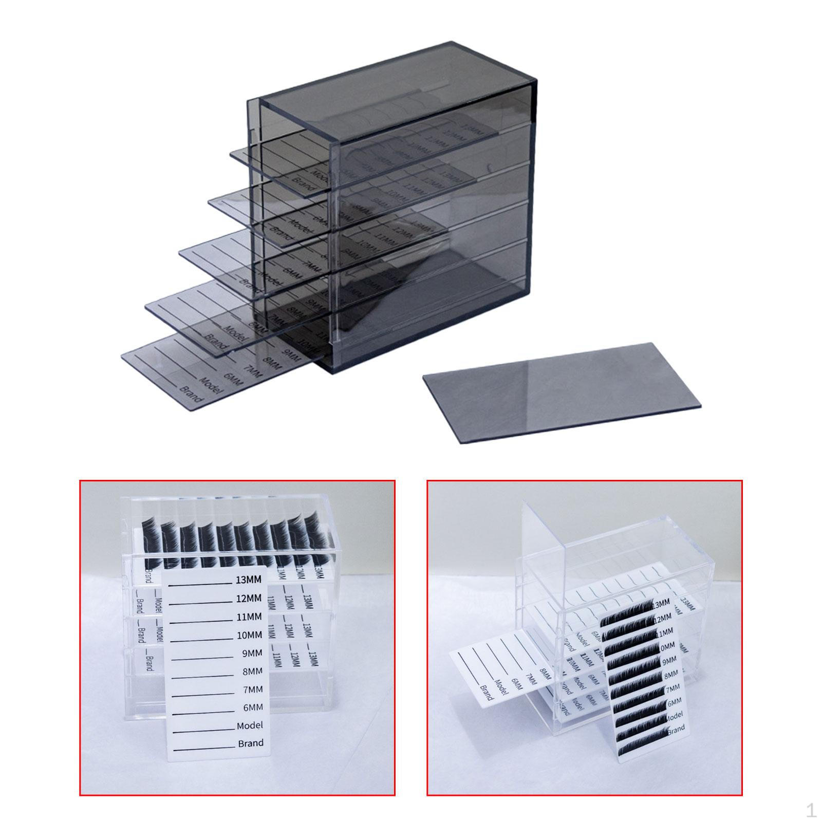 

Прозрачный акриловый органайзер для ресниц с 5 ярусами для туалетного столика с косметикой чёрный