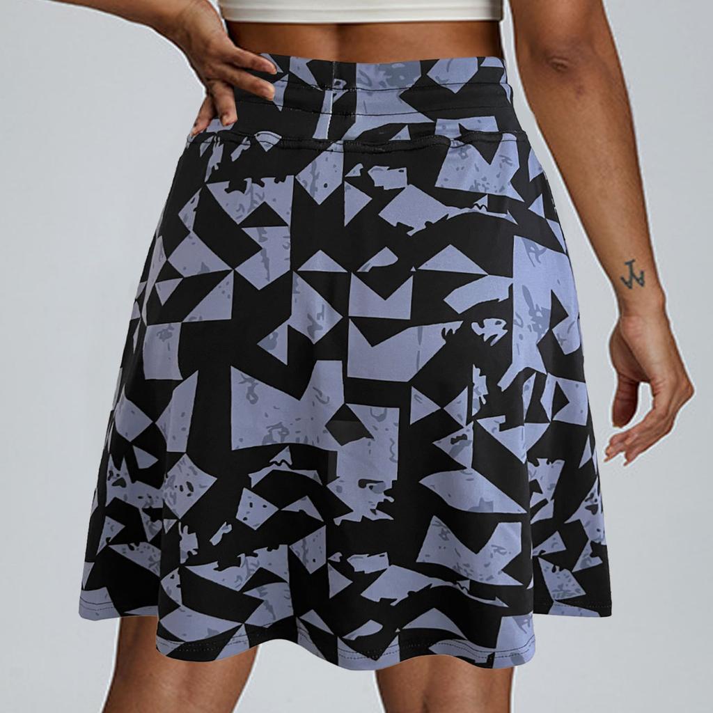 Women Knee Length Skort with Pockets Tennis Golf Athletic Skirt Lightweight Breathable Stretchy Sports Skort for Outdoor Activities