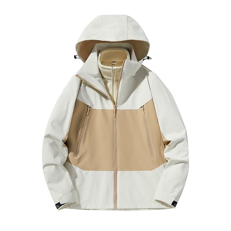 Womens 3-in-1 Waterproof Windproof Outdoor Jacket With Removable Fleece Liner Hiking Camping Travel Winter