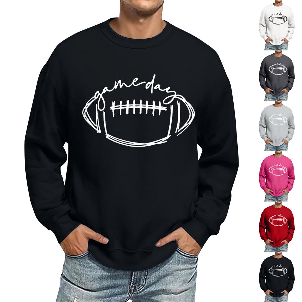 Men's Oversized Long Sleeve Crewneck Sweatshirt Casual Loose