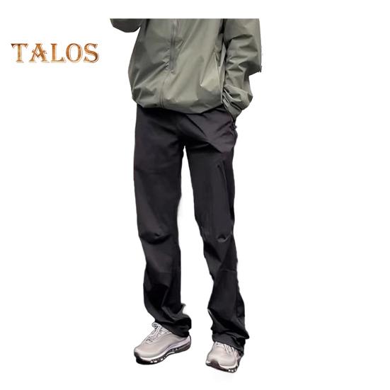 

Мужские брюки-карго, тонкие, быстросохнущие, для путешествий и кемпинга, свободные, с завязками на талии, однотонные, с карманами на молнии, длинные брюки M чёрный