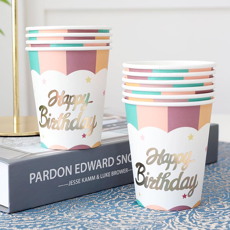 Kids' Party Disposable Tableware: Birthday Tablecloth, Cake Plates, and Dessert Table Decor