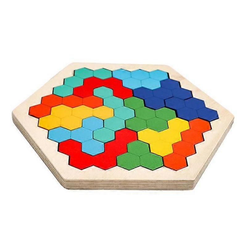 Wooden Children's Puzzle Honeycomb-style Children's Adult Brain-burning Fun Puzzle Puzzle Parent-child Interactive Puzzle Early Education, Fun Puzzle