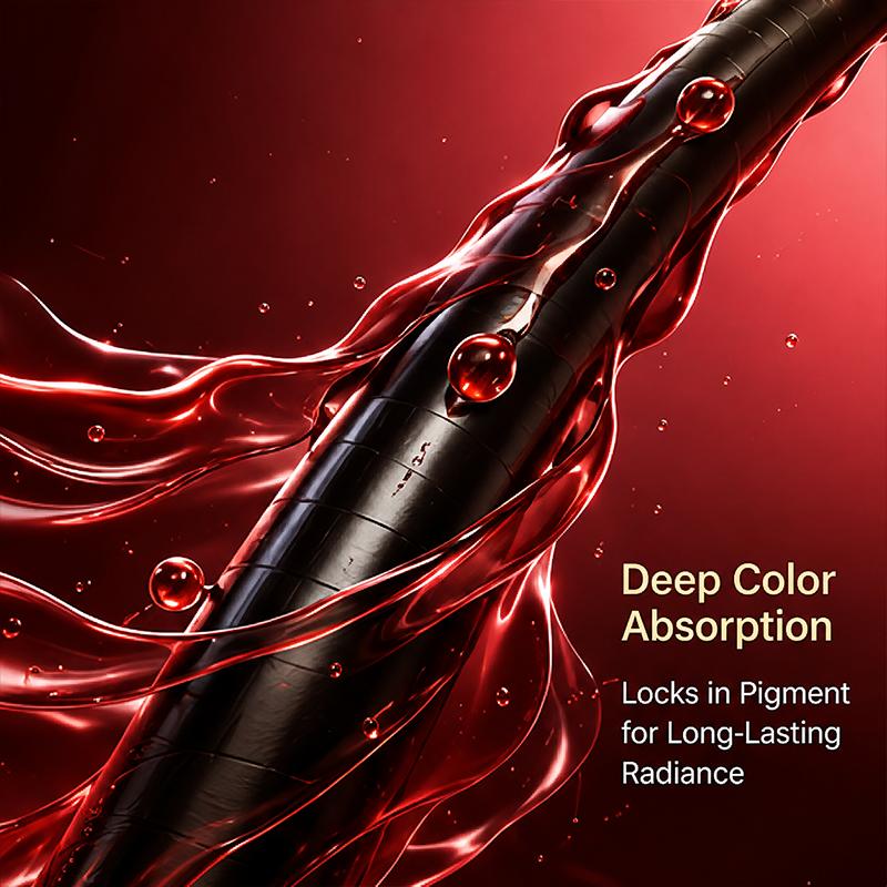 YUITIKUE Champú Tinte para el Cabello Borgoña 7 en 1 100ml - Color Vibrante de Larga Duración con Cuidado Nutritivo Botánico