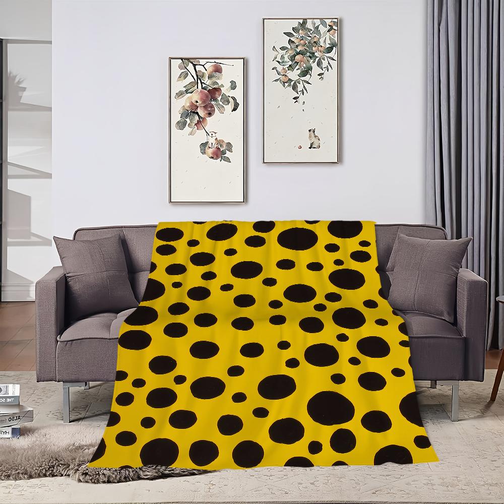 Kunst Mode Muster Decke Plüsch Nickerchen Sofa Teppich für Wohnzimmer Y-Yayoi-K-Kusama Zimmer Büro Schlafzimmer Geburtstag Zuhause Reise Kind Geschenke