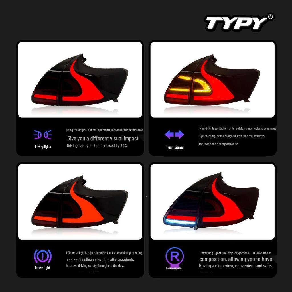 LED DRL & Sequential Turn Signals for 09-13 Toyota Venza Tail Light Assembly
