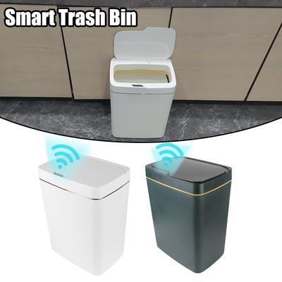 Lixeira inteligente silenciosa 18L ensacamento automático com tampa sensor inteligente sem toque lixeira casa inteligente para cozinha banheiro quarto