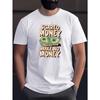 European sizes Scared Money Print T Shirt, Tees For Men, Casual Short Sleeve T-shirt For Summer