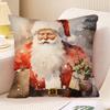 Santa Claus Pillow Case Fashion Square Pillowcase Bedroom Sofa Room Ins Decoration Leisure