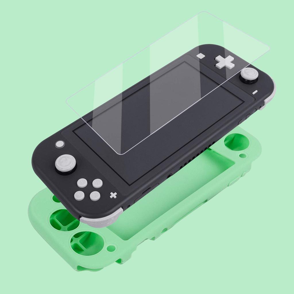 Switch Lite Soft Silicone Full Special Thin and Comfortable to the Easy to Waterproof and Stand Includes 4 Stick Covers and 1 Screen Protector Case,