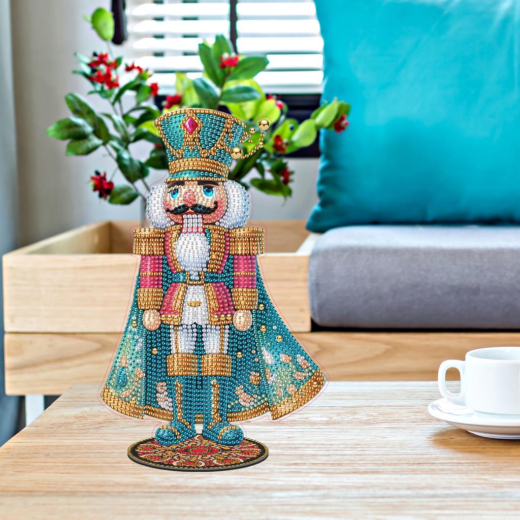 Nussknacker 2D Flach DIY Acryl Schreibtisch Diamantmalerei Kits Speziell Geformte Strass Diamantmalerei Tischplatten Dekorationen Einseitig