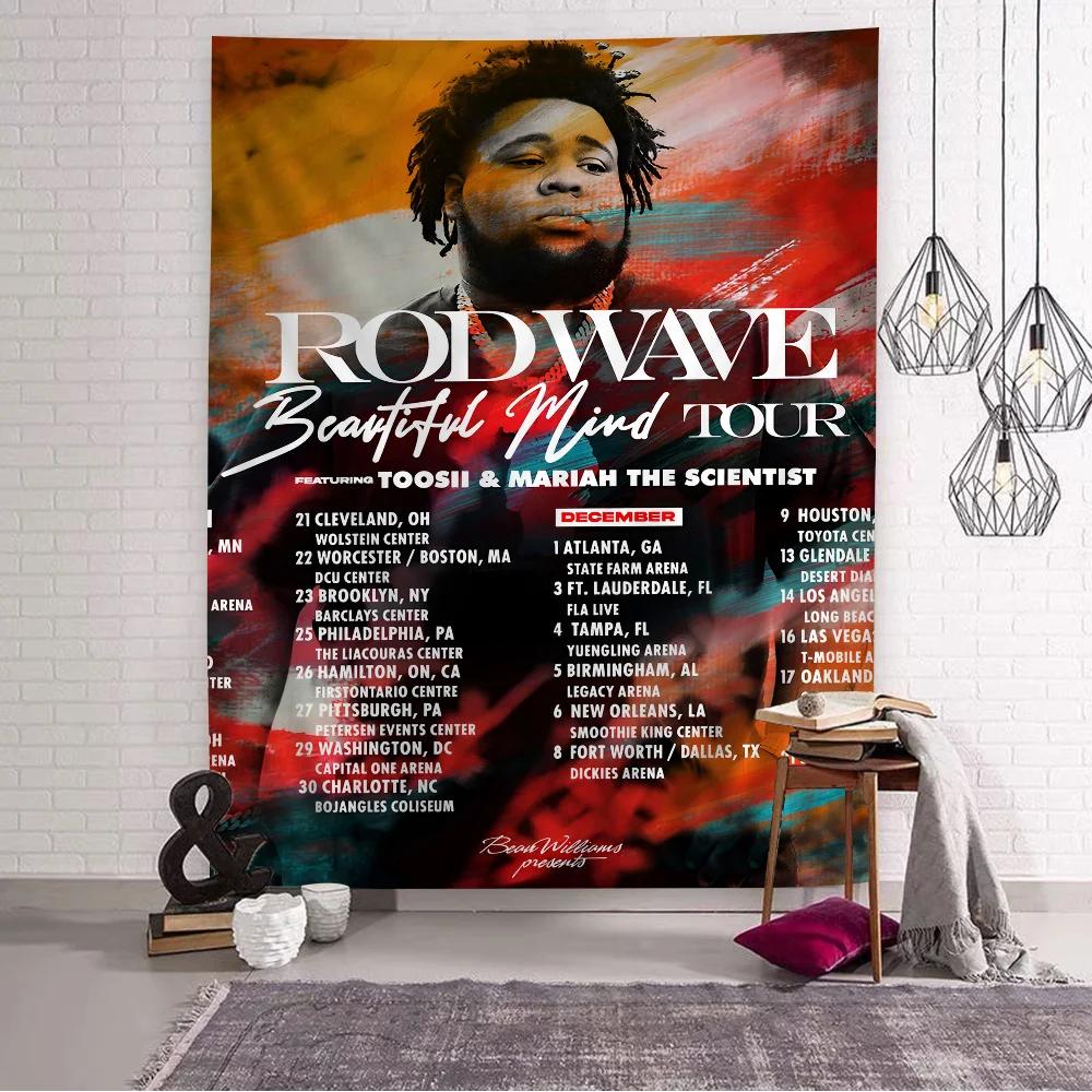 Rod Wave Singer Anime Chart Tapestry Bohemian Wall Tapestries Mandala Wall Art Decor