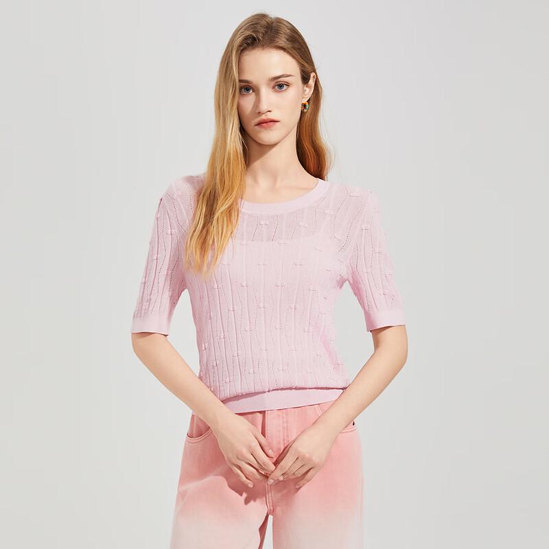 Women's Solid Short Sleeve Knit Top