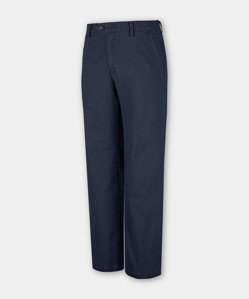 BIRBANTE Garment-Washed Spandex Chino Pants - Dark Navy