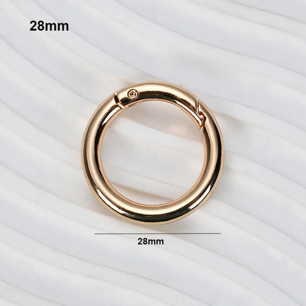 Black O-Ring Buckles Clips Zinc Alloy Round Push Trigger Snap Hooks Plated Gate Spring Carabiner