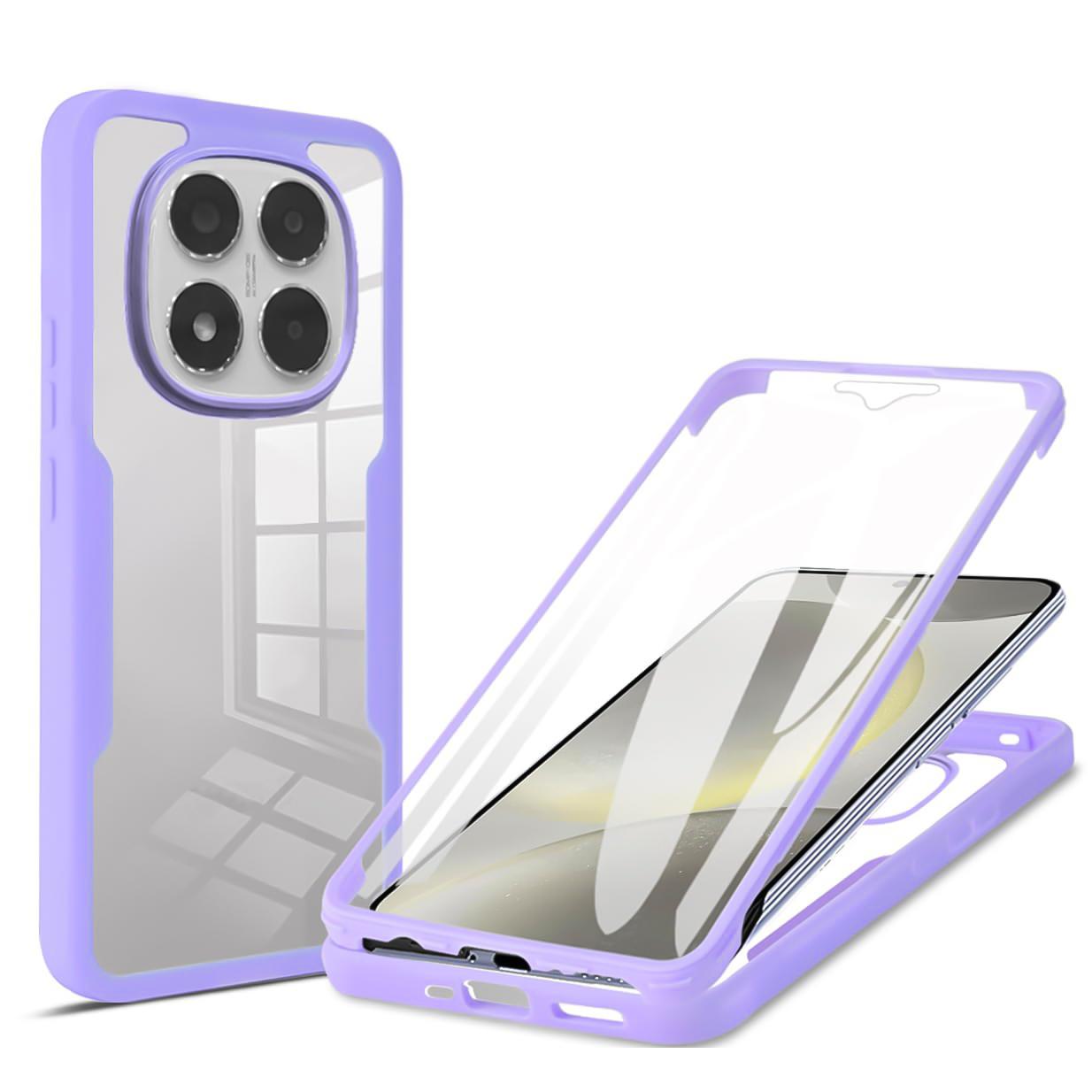 

Чехол 360 полной защиты для Xiaomi Redmi Note 14 13 12 11 10 Pro Plus 14S 12S 11S 10S 9S Redmi 13C 12C Защита экрана Чехол для телефона Note 12 Pro 5G фиолетовый