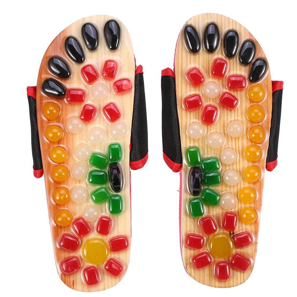 

Massage Slippers Health Care Blood Activating Foot Relaxation Massager Shoes Red 39 красный