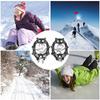 A Pair 19 Teeth Outdoor Climbing Ice Crampons Stainless Steel Welding Anti Slip Shoe Snow Grips Spikes Cleats(XL 19
