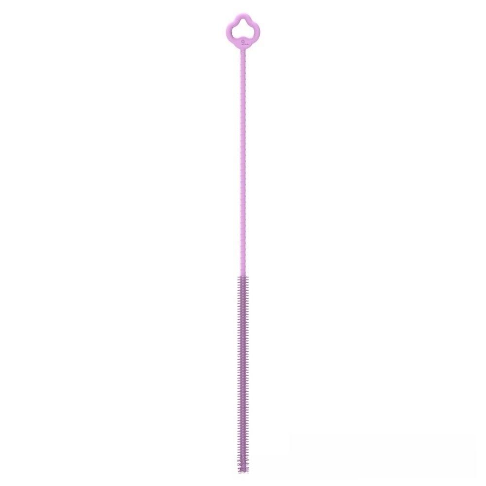 Soft Bristle Silicone Straw Brush Long Handle Bottle Brush Straw Cleaning Brush For Long Straws