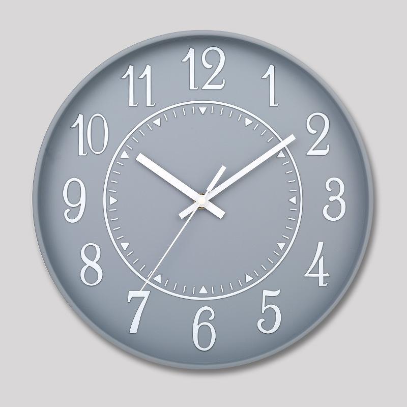 12 Inch 30CM Silent Wall Clock, Creative and Fashionable, Three-dimensional Digital Minimalist Clock for Home Living Room