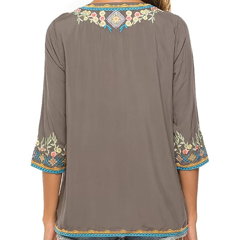 2026 New Printed Short-Sleeve Top Fashionable Summer V-Neck Women's Casual T-Shirt