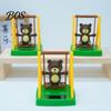 Solar Car Ornament Swinging Bear Decoration, Nodding Dashboard with Hanging Monkey Accessory Swing, Swing Toy for Office Desk Driving Fatigue Relief