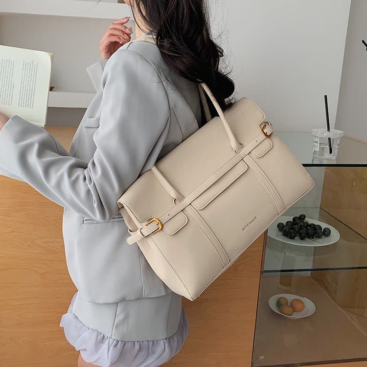 Large Capacity Leather Tote Bag Women's Shoulder Handbag
