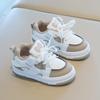 Kids Casual Sneakers Boys Girls Fall Lightweight Soft Sole Mid-Cut PU Shoes With Breathable Mesh Lining