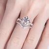 925 Sterling Silver Moissanite Crown Ring Set in 18K Gold - Light Luxury Women's Wedding Stacking Rings
