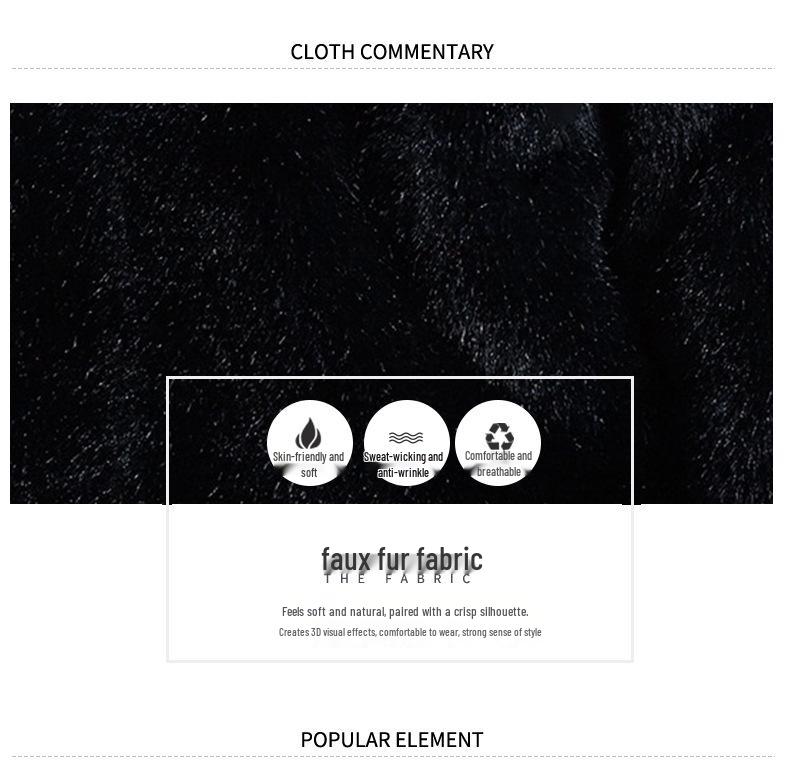 Abrigo Corto de Visón Negro de Terciopelo para Mujer Europea y Americana - Moderno, Cálido, Corte Slim