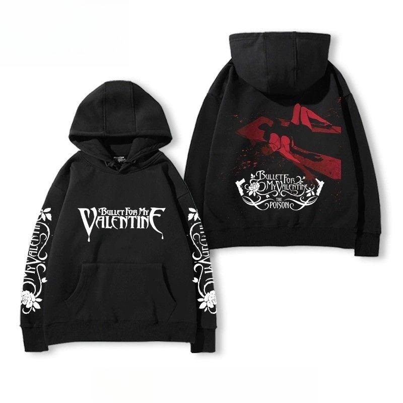 

Hooded Sweatshirt for Men and Women, American Top Wear for Autumn and Winter Bullet for My Valentine, Metal Core Band Print S