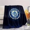 Manchester City Football Club Flannel Blanket, High quality Comfortable for All Seasons, Home Decor, Warmth and Comfort