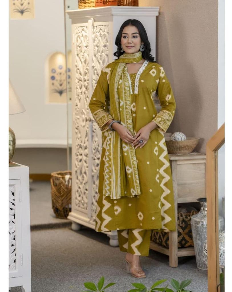Women Designer Kurta Pant Dupatta Set Indian Bollywood Top Tunic Kurti Salwar Suit Dress