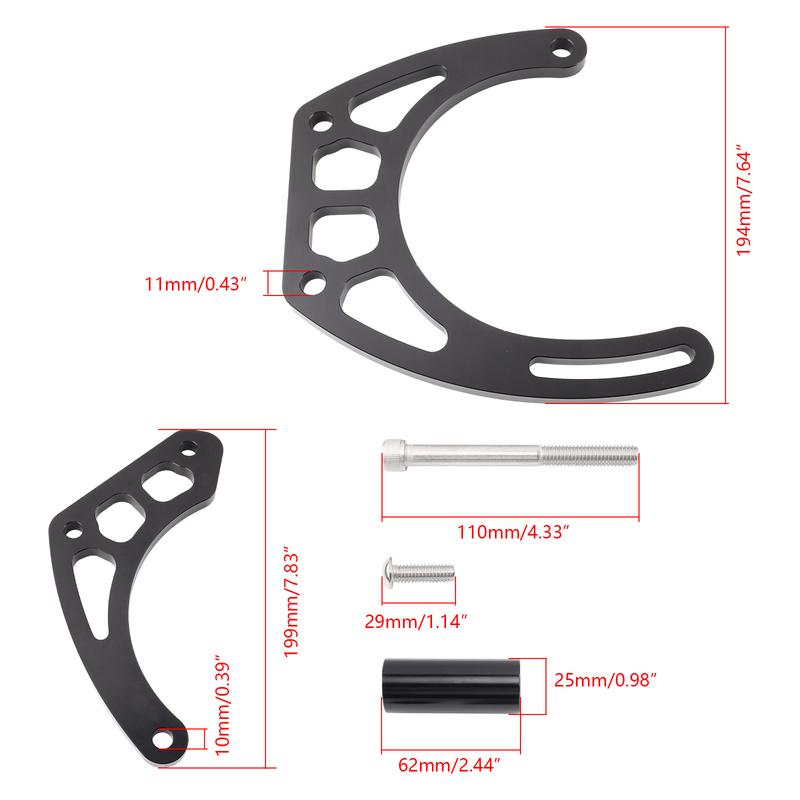 SWP EWP BILLET Aluminum Alternator Bracket Kit For Chevy Big Blocks 396 427 454 Short Mechanical Water Pump Electric Water Pump