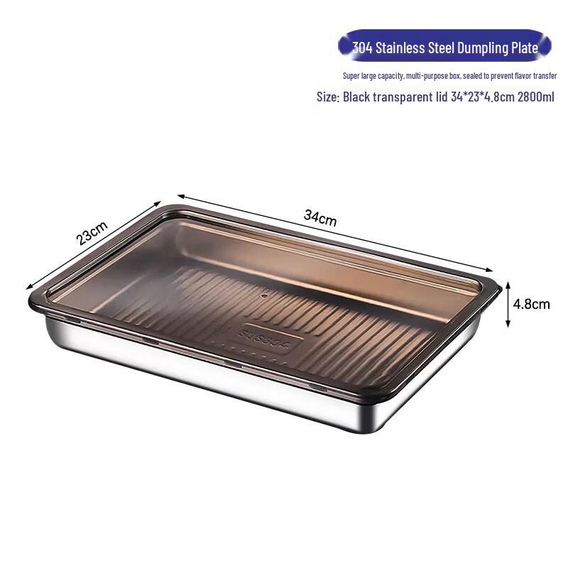 

Jinglingxin 304 Stainless Steel Dumpling Storage Tray