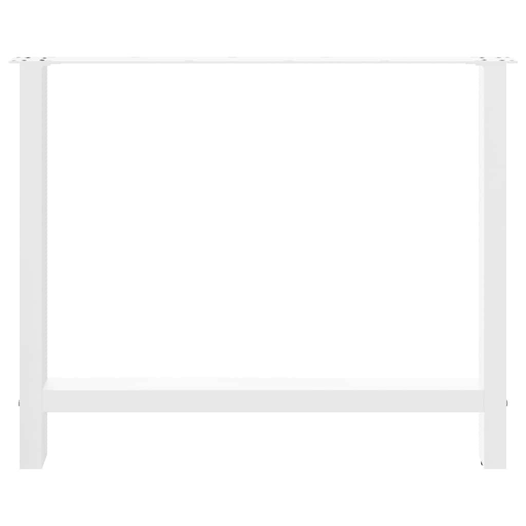 Vidaxl Nogi Do Stolika Kawowego, Białe, 2 Szt., 90X(72-73) Cm, Stal