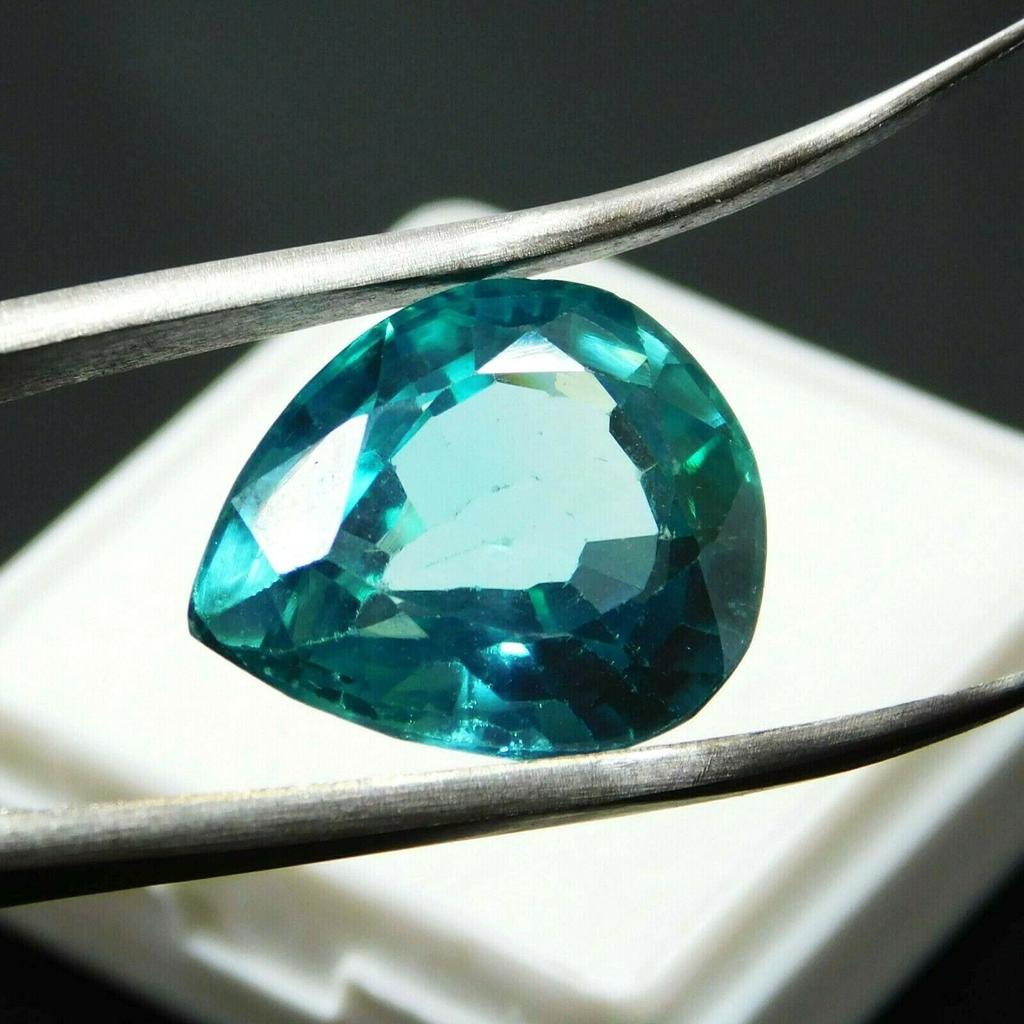 Ring Size CERTIFIED 10 Carat Natural Teal Sapphire Loose Gemstone Pear Cut A1-320