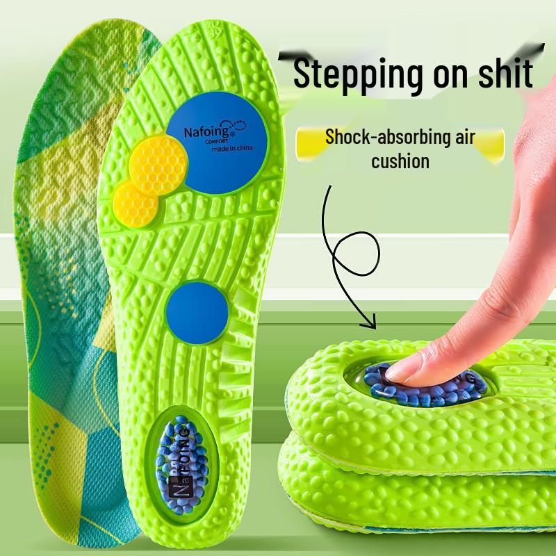 Air Cushion Shock-Absorbing Sports Insoles - Enhanced Comfort for Men & Women, High Elasticity & Sweat Absorption