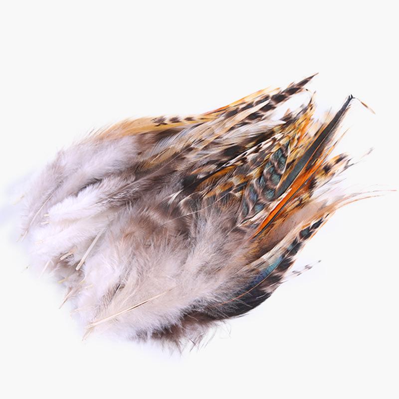 50Pcsdiy Jewelry Accessories Feathers Red Lu Flower Tip Feathers Chicken Feather Handicrafts Dream Catcher Clothing Decoration