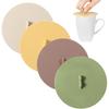 Silicone Lids for Cups, Ymapinc 4Pcs Silicone Cup Covers, Colored Universal Reble Mug Cover, Food Grade Dust-proof Airtight Seal Lids for Mugs Tea