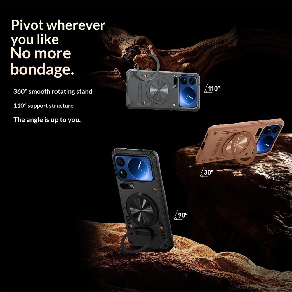 Case for 17 Pro Max - TPU, Black, With Stand